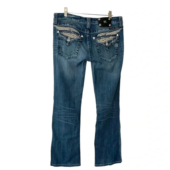Miss Me Denim Boot Cut Jeans with Embellished Pockets - Picture 3 of 7